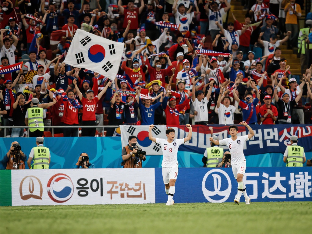 韩国队的晋级离不开球迷的支持。在赛场内外