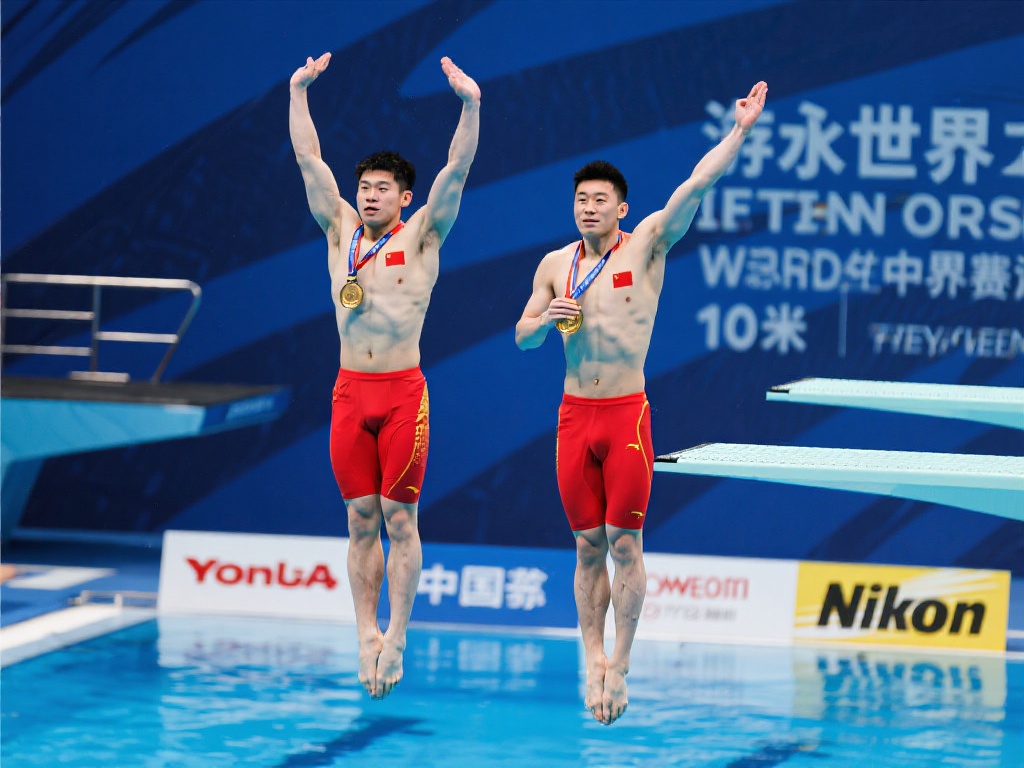 在令人屏息以待的跳水世界杯总决赛中，中国
